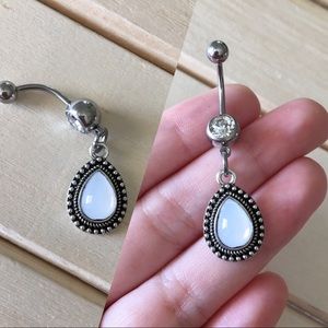 Opalescent Belly Button Ring